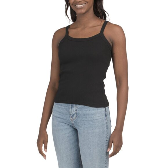 AMO DENIM Black Made In Usa Sinewy Ribbed Tank - Picture 1 of 2